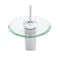 Novatto Novatto REFRESH Single Lever Waterfall Lav Faucet, PVD Brushed Nickel/ Clear Glass GF-002BN-C - alternate 3